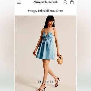 NWT - Abercrombie - ✨ Strappy Babydoll Mini Dress ✨ - Blue - Size M